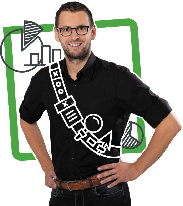 Matthias Wagner with illustrated toolbelt