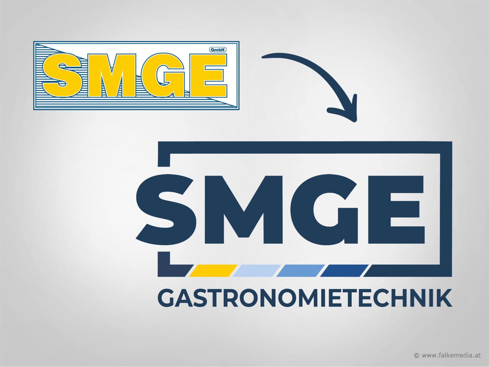 Gegenüberstellung altes und neues Logo SMGE